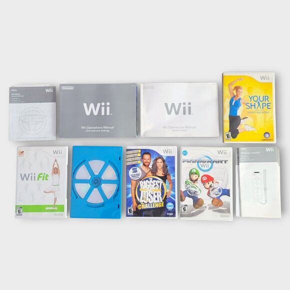 Nintendo Wii Console RVL-001 Bundle With Games And Accessories Mario Kart Wii - Picture 8 of 15